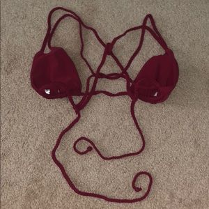 Lace up bikini top